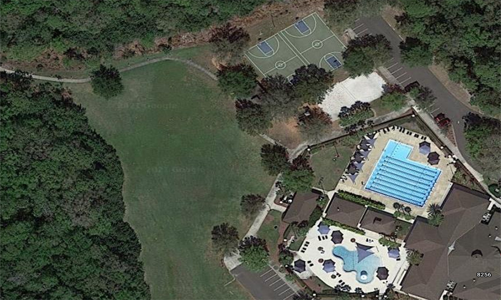 Country Club Park Aerial showing pool and tennis