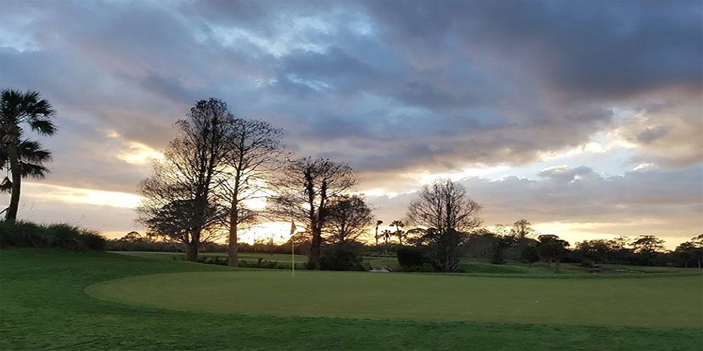 Sunset over Ritz Carlton Membership Golf Club in Lakewood Ranch
